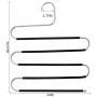 5pcs 3 Layers S Shape Clothes Pants Hangers Cloth Rack Multilayer Storage Organizer Closet Stainless Steel Multifunctional