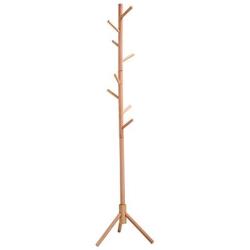 Yxsd 176CM Wooden Coat Rack Stand 8 Hooks Clothes Stand Tree Stylish Hat Coat Rail Stand Rack Clothes Jacket Storage Hanger Organiser Natural