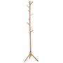 Yxsd 176CM Wooden Coat Rack Stand 8 Hooks Clothes Stand Tree Stylish Hat Coat Rail Stand Rack Clothes Jacket Storage Hanger Organiser Natural