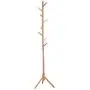 Yxsd 176CM Wooden Coat Rack Stand 8 Hooks Clothes Stand Tree Stylish Hat Coat Rail Stand Rack Clothes Jacket Storage Hanger Organiser Natural