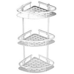 Yosoo 3-Tier Shampoo Basket Shower Shelf Bathroom Corner Shower Rack Storage Holder Hanger for Towels, Soap, Lotion