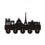 Coat racks coat hooks Unique design Wooden Hanger Creative Gift Clothes Hat Key Hook/Coat Rack/Wall Hook Home Decoration Wall Stickers Kitchen Bathroom Towel Hook,Black （Long：30cm） over door hooks