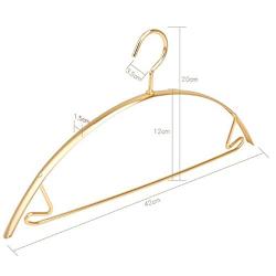 WZP Hanger Household Aluminum Hanger,Semi-Circle Wide Shoulder Seamless Drying Rack Can Not Afford to Pack Non-Slip Hanger No Fading/Golden/As Shown