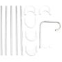 5pcs Random Color 5 Layer Stainless Steel S Shape Clothes Pants Hanger Closet Towel Storage Rack Shelf Hangers Multilayer Storage Cloth Hanger