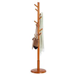 WZP Household Coat Rack Solid Wood Floor Rack Bedroom Clothes Rack Fashion Creative Living Room Combination Hanger Home/B