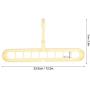 Regun 5Pcs Portable Multifunctional Folding Clothes Hangers 9 Holes Space Saving Clothing Holder(Beige)