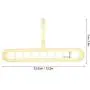 Regun 5Pcs Portable Multifunctional Folding Clothes Hangers 9 Holes Space Saving Clothing Holder(Beige) Regun 5Pcs Portable Multifunctional Folding Clothes Hangers 9 Holes Space Saving Clothing Holder(Beige)
