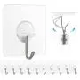 Adhesive Hooks,Transparent Seamless Stainless Steel Ultra Strong Wall Hooks for Kitchen Bathroom Ceiling Door Utility Hooks(12 PCS) Adhesive Hooks,Transparent Seamless Stainless Steel Ultra Strong Wall Hooks for Kitchen Bathroom Ceiling Door Utility Hooks(12 PCS)