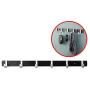 WMWJDQY Over The Door Hook Hanger,Wall Mounted Coat Rack,Clothes Hooks Hat Wall Mounted Hook for Kitchen Bathroom Bedroom,Black,Black,6Hooks