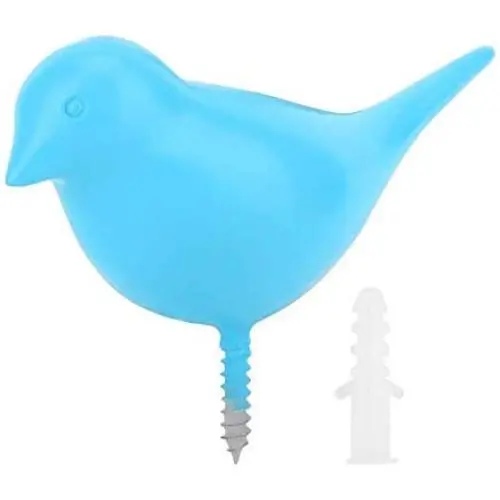 Mumusuki Creative Bird Decor Hook Wall Door Hanger Clothes Coat Hat Bags Towel Hanging Rack Holder(Sky Blue)