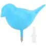 Mumusuki Creative Bird Decor Hook Wall Door Hanger Clothes Coat Hat Bags Towel Hanging Rack Holder(Sky Blue)