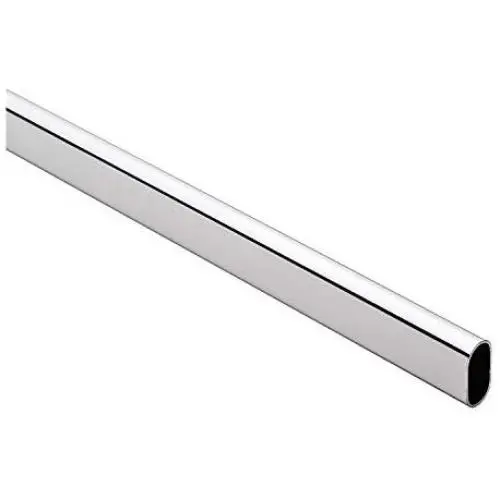 Desunia Oval Closet Rod - Heavy Duty - 15mm x 30mm - Polished Chrome - 95" Long - 1 Rod Desunia Oval Closet Rod - Heavy Duty - 15mm x 30mm - Polished Chrome - 95" Long - 1 Rod