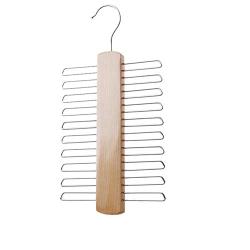 Tenflyer Wood Tie Hangers Multifunctional Anti-Slip Clothes Hanger for Ties Belts Scarf