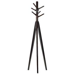 COAT RACK Feifei Floor Standing Tree Clothes Hat Stand Hanger Rotatable Solid Wood 3 Feet 7 Hooks, 4646178CM (Color : Black)