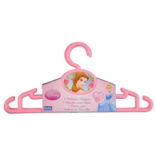 Set of 4 Pink Disney Princess Childrens Clothes Hangers