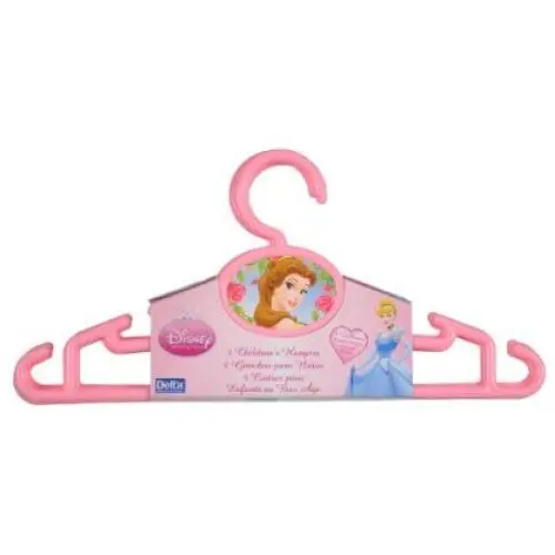 Set of 4 Pink Disney Princess Childrens Clothes Hangers Set of 4 Pink Disney Princess Childrens Clothes Hangers