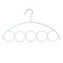 Scarf Hanger Multi Purpose Space Saving Hangers 5 Rings Plastic Clothes Hanger Scarf Tie Belt Sock Storage Hangers (A)
