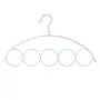 Scarf Hanger Multi Purpose Space Saving Hangers 5 Rings Plastic Clothes Hanger Scarf Tie Belt Sock Storage Hangers (A)