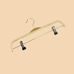 KonanAI15 Non-Slip Wooden Hangers Trouser Skirts Store Eco-Friendly Wardrobe Non-Slip Double Clip Clothes Hanger Dual-Use Hotel Solid Wood