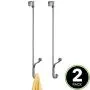 mDesign Metal Modern Long Easy Reach Over The Door Storage Organizer Rack - Hang Coats, Hoodies, Hats, Scarves, Purses, Leashes, Towels, Robes, Clothing - 17" Tall, 2 Hooks - 2 Pack - Graphite Gray mDesign Metal Modern Long Easy Reach Over The Door Storage Organizer Rack - Hang Coats, Hoodies, Hats, Scarves, Purses, Leashes, Towels, Robes, Clothing - 17" Tall, 2 Hooks - 2 Pack - Graphite Gray