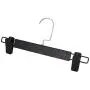 Dedu Clothes Hangers Black Plastic,Clothes Pants Hangers with Clips,360 Rotatable Hook Skirt Hangers,Non-Slip Trousers Hangers,Pack of 20