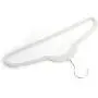 uhfjghyiyi 10pcs 45 0.5 24.5 Plastic Flocking Clothes Hangers Ivory White Clothing Hangers Ideal for Everyday Standard Use-a