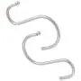 uxcell Stainless Steel S Shaped Pot Pan Clothes Storage Hanger Hook 10 Pcs Silver Tone