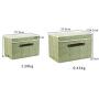 HUTTLY Non-Woven Storage Box，Clothes Storage Boxes Fabric Folding Household Storage Boxes Finishing Boxes Clothing Storage Boxes Non-Woven Cover (Green)