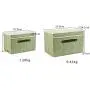HUTTLY Non-Woven Storage Box，Clothes Storage Boxes Fabric Folding Household Storage Boxes Finishing Boxes Clothing Storage Boxes Non-Woven Cover (Green)