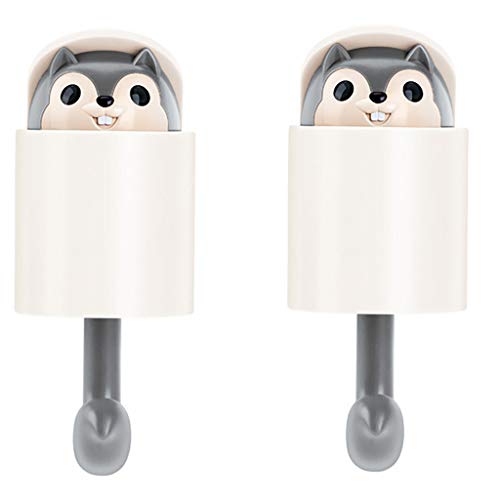 Fan-Ling Squirrel Self Adhesive Wall Hook, Home Cartoon Cute Hanger Key Umbrella Towel Cap Coat Hook,Cute Squirrel Hook,Squirrel Design Single Home Coat Hook Clothes Hanger (Gray:2pcs) Fan-Ling Squirrel Self Adhesive Wall Hook, Home Cartoon Cute Hanger Key Umbrella Towel Cap Coat Hook,Cute Squirrel Hook,Squirrel Design Single Home Coat Hook Clothes Hanger (Gray:2pcs)