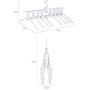 Ice-Beauty-ukzy Foldable Clothes Hangers with Hooks,8 in 1 Magic Clothes Hanger Plastic Wardrobe Organizer Rack Multifunctional Space Saving Closet Organizer Green2 Packs