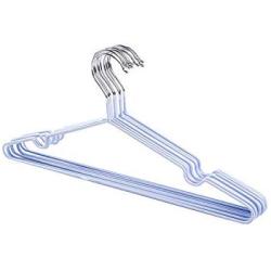 High-tech type 10pcs Children Adult Clothes Hanger Clothes Drying Rack Non Slip Metal Shirt Hook Hangers,Blue