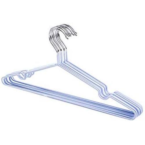 High-tech type 10pcs Children Adult Clothes Hanger Clothes Drying Rack Non Slip Metal Shirt Hook Hangers,Blue