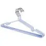 High-tech type 10pcs Children Adult Clothes Hanger Clothes Drying Rack Non Slip Metal Shirt Hook Hangers,Blue