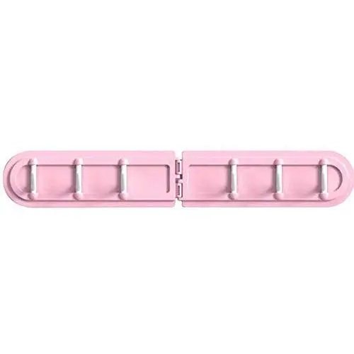 6 Hooks Wall Mounted Clothes Hats Hanger Portable Bathroom Accessory Towel Rack Holder Well Made Easy to Use - Light Pink 6 Hooks Wall Mounted Clothes Hats Hanger Portable Bathroom Accessory Towel Rack Holder Well Made Easy to Use - Light Pink