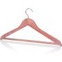 Neaties American Cedar Wood Medium Wide Coat and Clothes Hangers with Flat Bar, 8pk