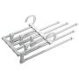 Bluefringe Pants Hangers Space Saving - 5 Layers Stainless Steel Multi Trouser Hangers Rack for Pants Slack Jeans Towel Scarf Ties Belts Clothes Storage (1 Pcs)