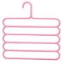 10pcs Random Color 5 Layers Pants Clothes Hangers Non-Slip Multifunctional Clothes Hangers Multilayer Tie Scarfs Magic Hanger Home Organizer