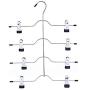 DNJKSA Layers Stainless Steel Multifunctional Clothes Hangers Pants Storage Hangers Cloth Rack Multilayer Storage Cloth Hanger(5 Pieces/Lot)(Random Color)