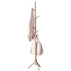 FUTER Floor Standing Coat Rack Hat Stand Hanger Structure 8 Hooks Clothes Rail