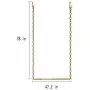 FURVOKIA 2 Pcs Adjustable Height Creative Iron Chain Clothing Hanging Racks,Clothes Storage Shelves, Heavy Duty Metal Garment Rack,Retail Display Ceiling Hanger (Gold Round Tube, 47.2 L)