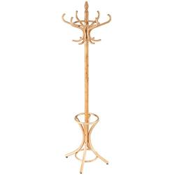 Free Standing Clothes Hangers 12 Hook Hat Coat Jacket Bag Rack with Umbrella Stand Wood Oak Wood
