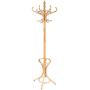 Free Standing Clothes Hangers 12 Hook Hat Coat Jacket Bag Rack with Umbrella Stand Wood Oak Wood