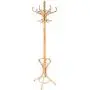 Free Standing Clothes Hangers 12 Hook Hat Coat Jacket Bag Rack with Umbrella Stand Wood Oak Wood