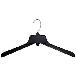 Hanger Central Heavy-Duty Black Plastic Closet Department Store Coat Hangers, 17 Inch, 50 Pack