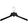 Hanger Central Heavy-Duty Black Plastic Closet Department Store Coat Hangers, 17 Inch, 50 Pack