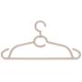 SAASNY Plastic Hangers,25 Brown 46cm Plastic All Purpose Clothes Garment Coat Hangers Space Saving with Non-Slip Trouser Bar and Tie Rack Ideal for Home and Shops - Space Saving Solution