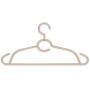 SAASNY Plastic Hangers,10 Brown 46cm Plastic All Purpose Clothes Garment Coat Hangers Space Saving with Non-Slip Trouser Bar and Tie Rack Ideal for Home and Shops - Space Saving Solution