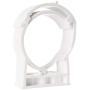 101-115HSPPwhite10packfba white surface mount polypropylene pipe hanger, American Made for 4 inch pipe, one-piece hanger for pipes, cable, conduit