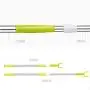 Extending Reach Sticks/Closet Stick Pole/Stainless Steel Telescopic Pole Clothes Hooks Hanger Poles Adjustable Clothesline Pole